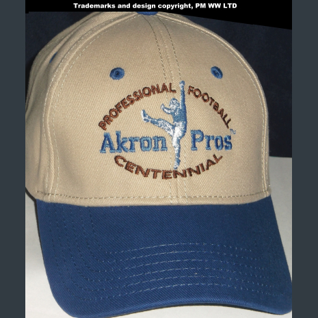 Akron Pros Pro Football year one 1920 embroidered two-tone team ballcap