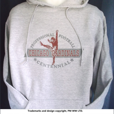 Chicago Cardinals Pro Football year one 1920 hoodie with hand warmer pocket