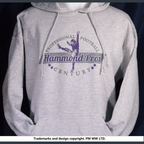 Hammond Pros Pro Football year one 1920 hoodie with hand warmer pocket
