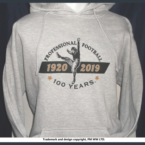 100 years Pro Football 1920-2019  hoodie with hand warmer pocket