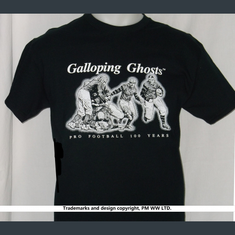 Galloping Ghosts Pro Football 100 Years black cotton shirt