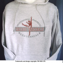 Chicago Cardinals Pro Football year one 1920 hoodie with hand warmer pocket
