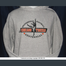 Chicago TIgers Pro Football year one 1920 hoodie with hand warmer pocket