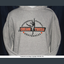 profootball100.com  CHICAGO TIGERS pullover Chicago TIgers Pro Football year one 1920 hoodie with hand warmer pocket