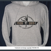 profootball100.com  100th Anniversary pullover 100th Anniversary Pro Football 1920-2019  hoodie with hand warmer pocket