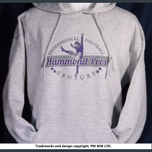 profootball100.com  HAMMOND PROS  pullover Hammond Pros Pro Football year one 1920 hoodie with hand warmer pocket