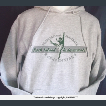 Rock Island Independents pro football year one hoodie & hand warmer pocket