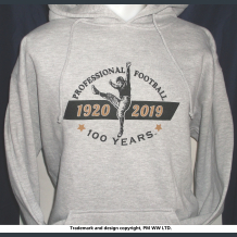 profootball100.com  100 YEARS pullover 100 years Pro Football 1920-2019  hoodie with hand warmer pocket