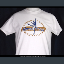 profootball100.com  AKRON PROS Akron Pros, Pro Football year one 1920 team, quality cotton shirt