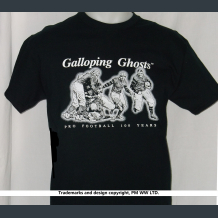 profootball100.com  GALLOPING GHOSTS shirt Galloping Ghosts Pro Football 100 Years black cotton shirt